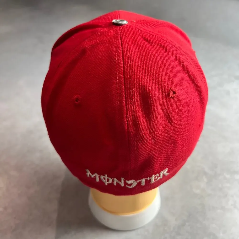Monster Energy x Fox Racing Fitted Hat Size 7 1/8 Red BMX Kipa